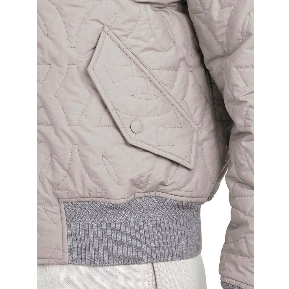 Salvatore Ferragamo Gray Polyester Men's Bomber