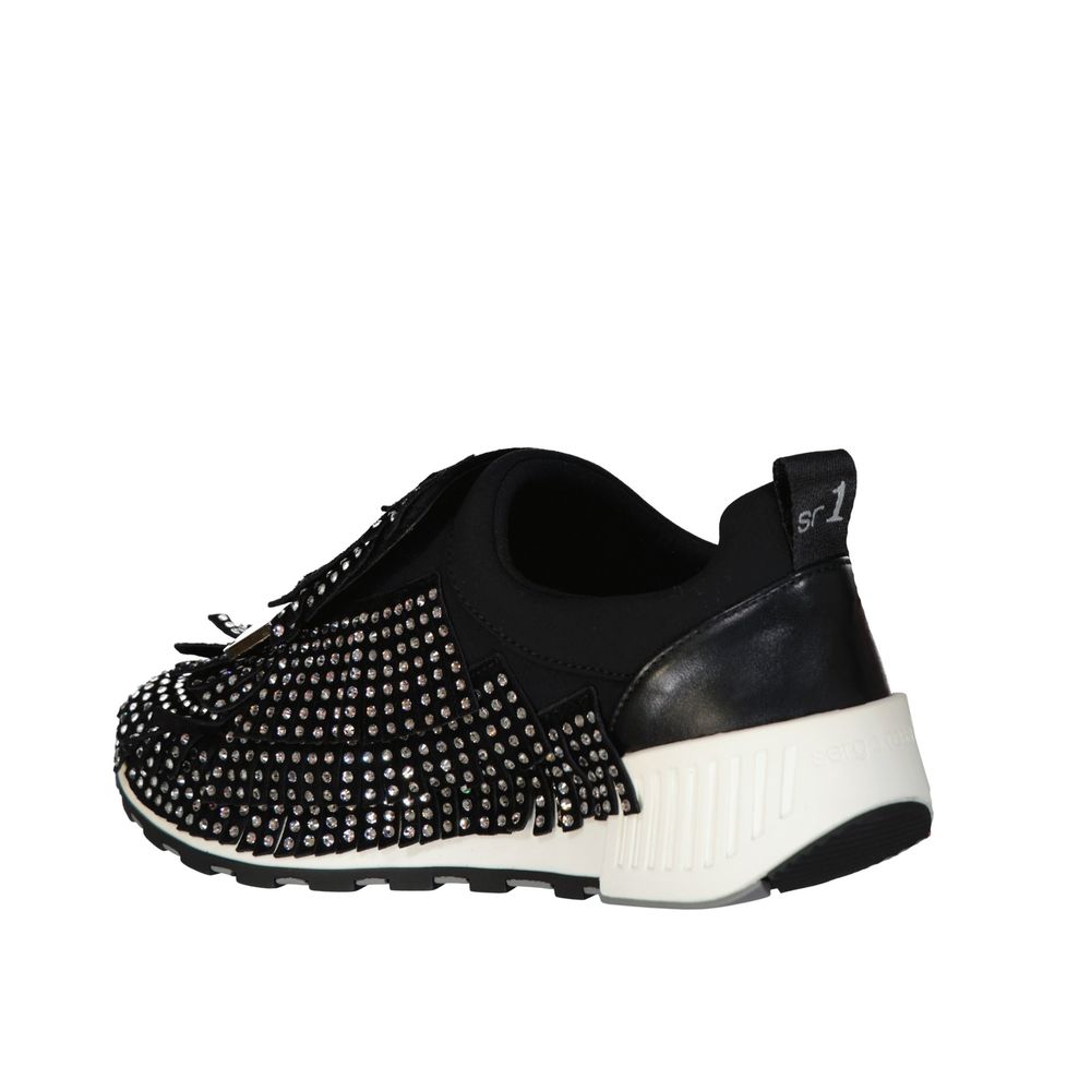 Sergio Rossi Black Fabric Athletic Women's Sneakers
