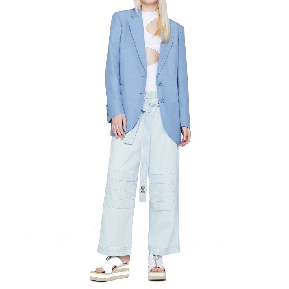 Stella McCartney Blue Cotton Casual Women's Pants