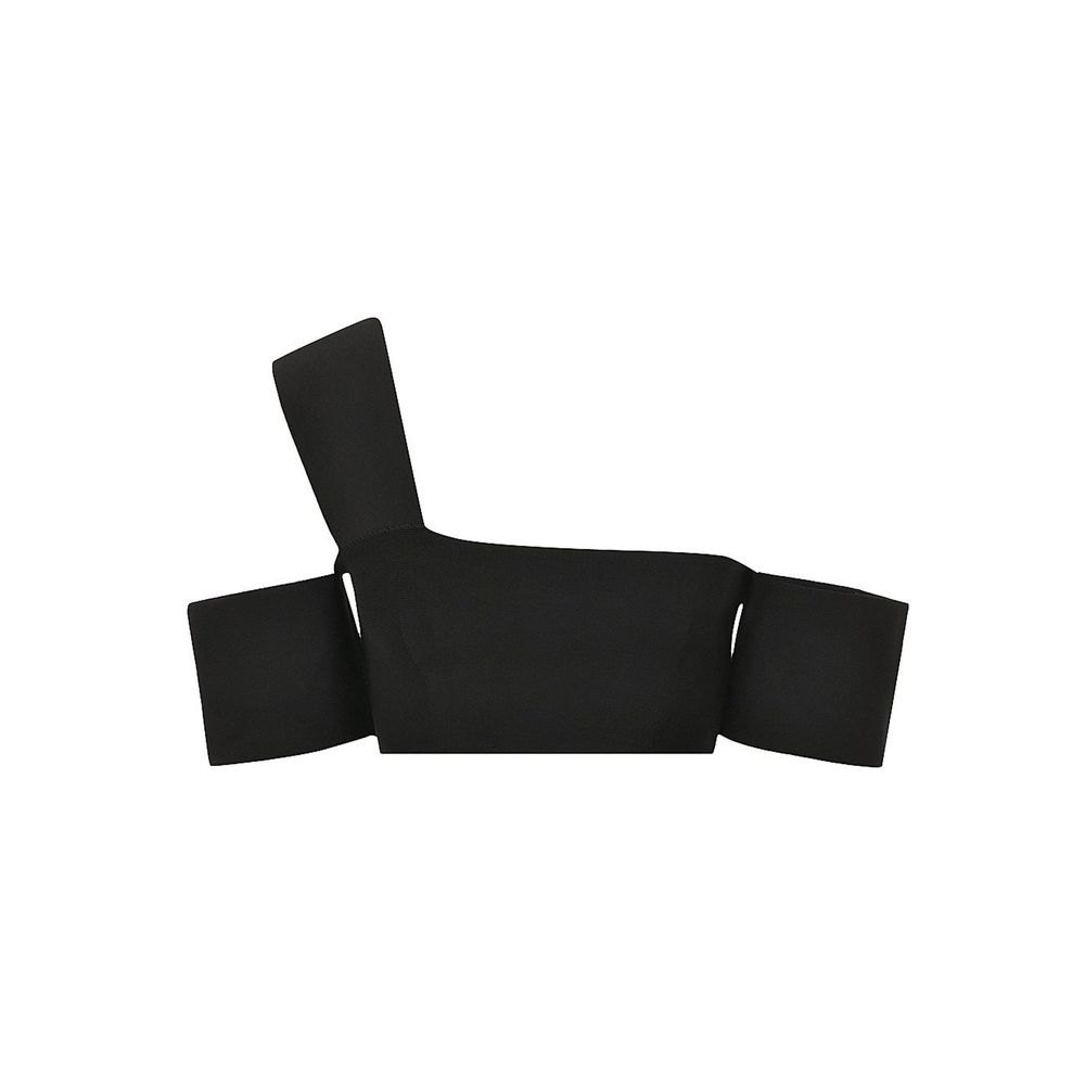 Alexander McQueen Black Elastane Tank Women's Tops