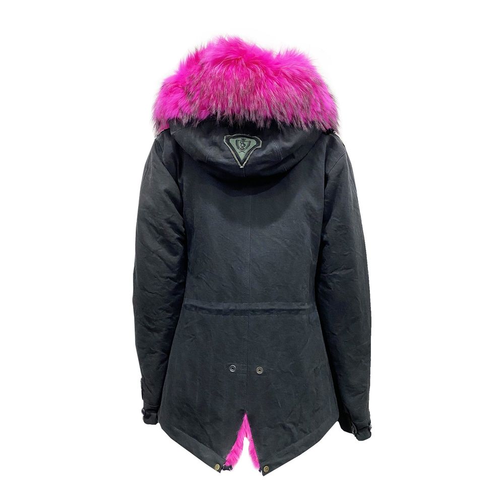 AS65 Black Cotton Women's Parka