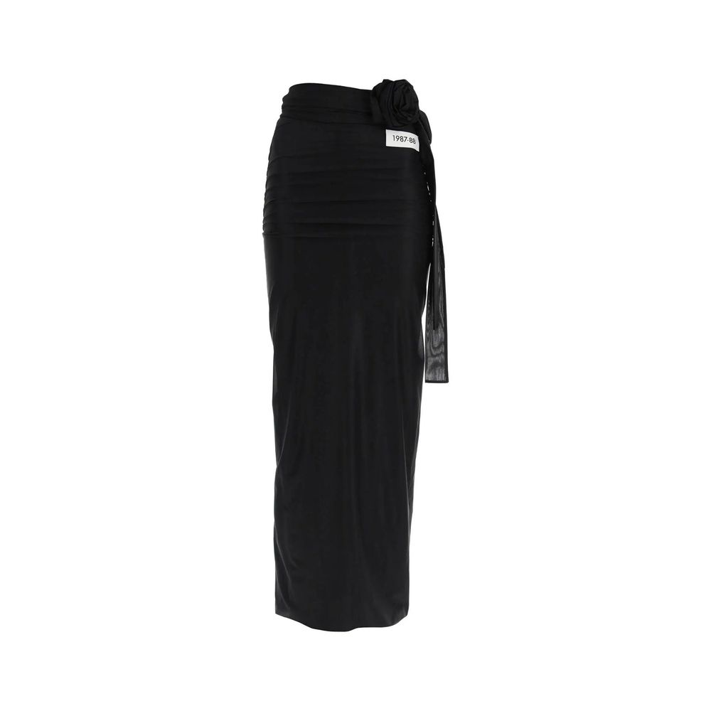 Dolce & Gabbana Black Elastane Long Women's Skirt