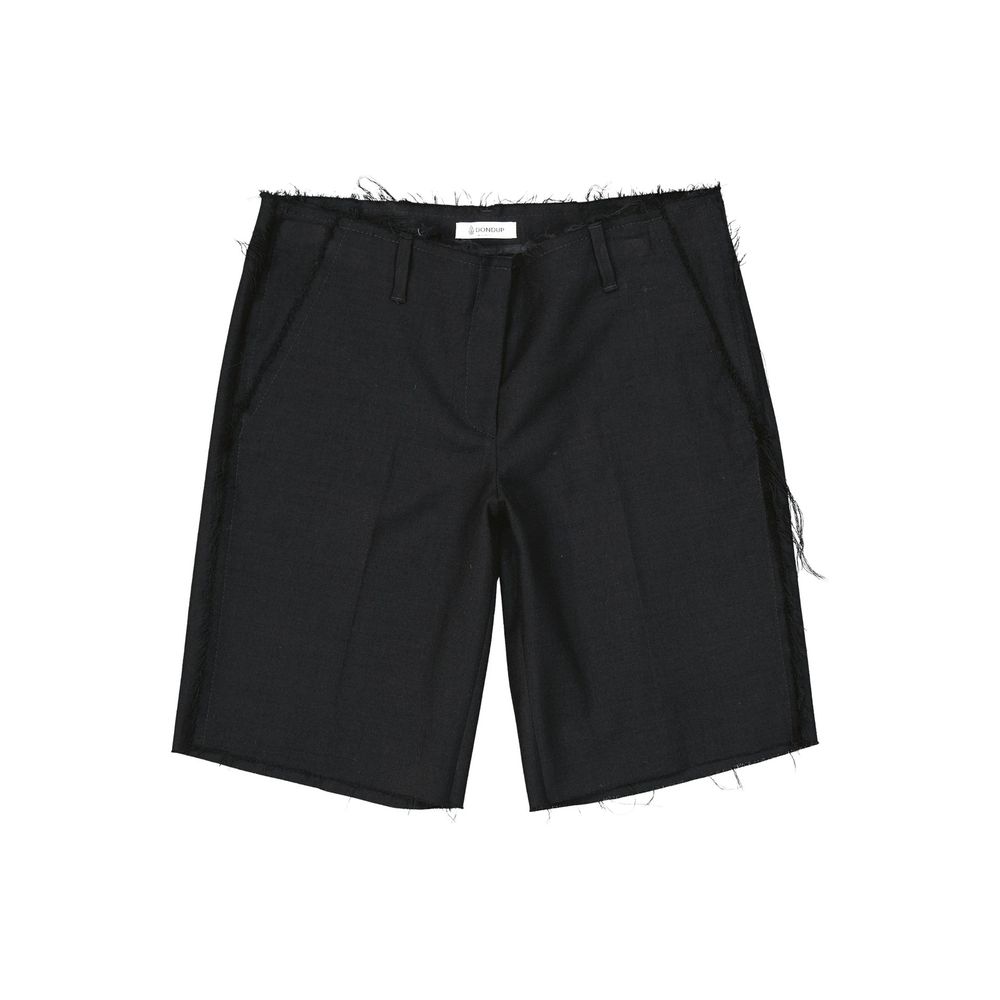 Dondup Black Virgin Wool Bermuda Women's Shorts