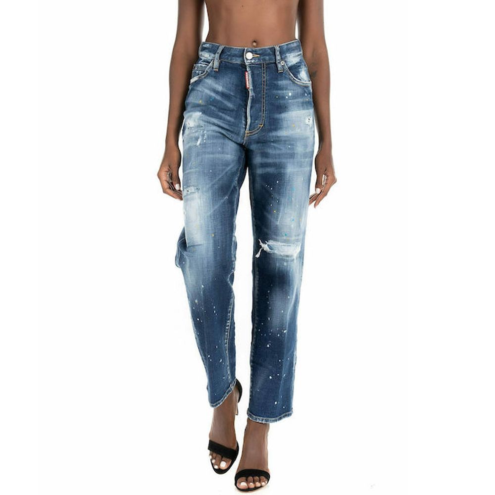 Dsquared² Blue Cotton Relaxed Fit Women's Jeans