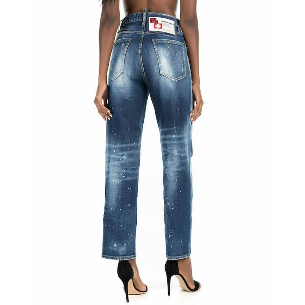 Dsquared² Blue Cotton Relaxed Fit Women's Jeans