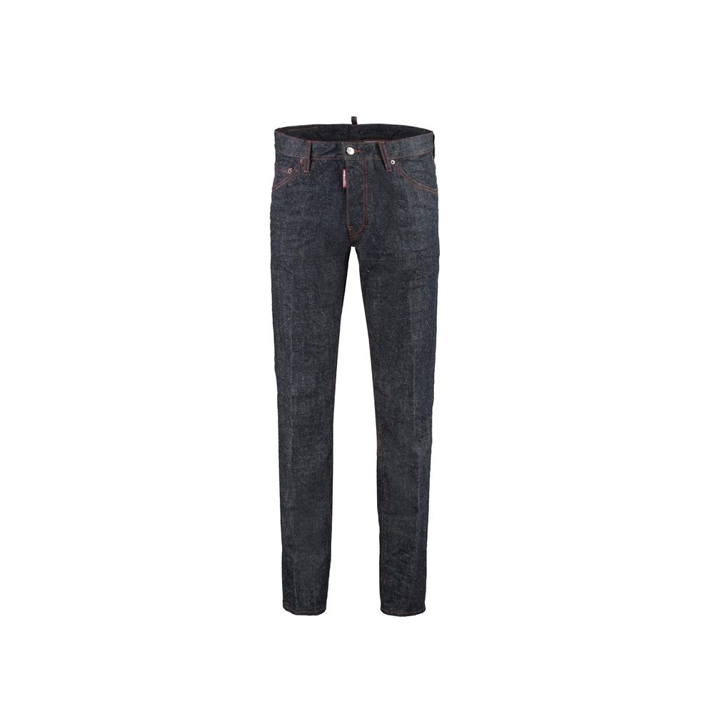 Dsquared² Blue Cotton Straight-Leg Men's Jeans