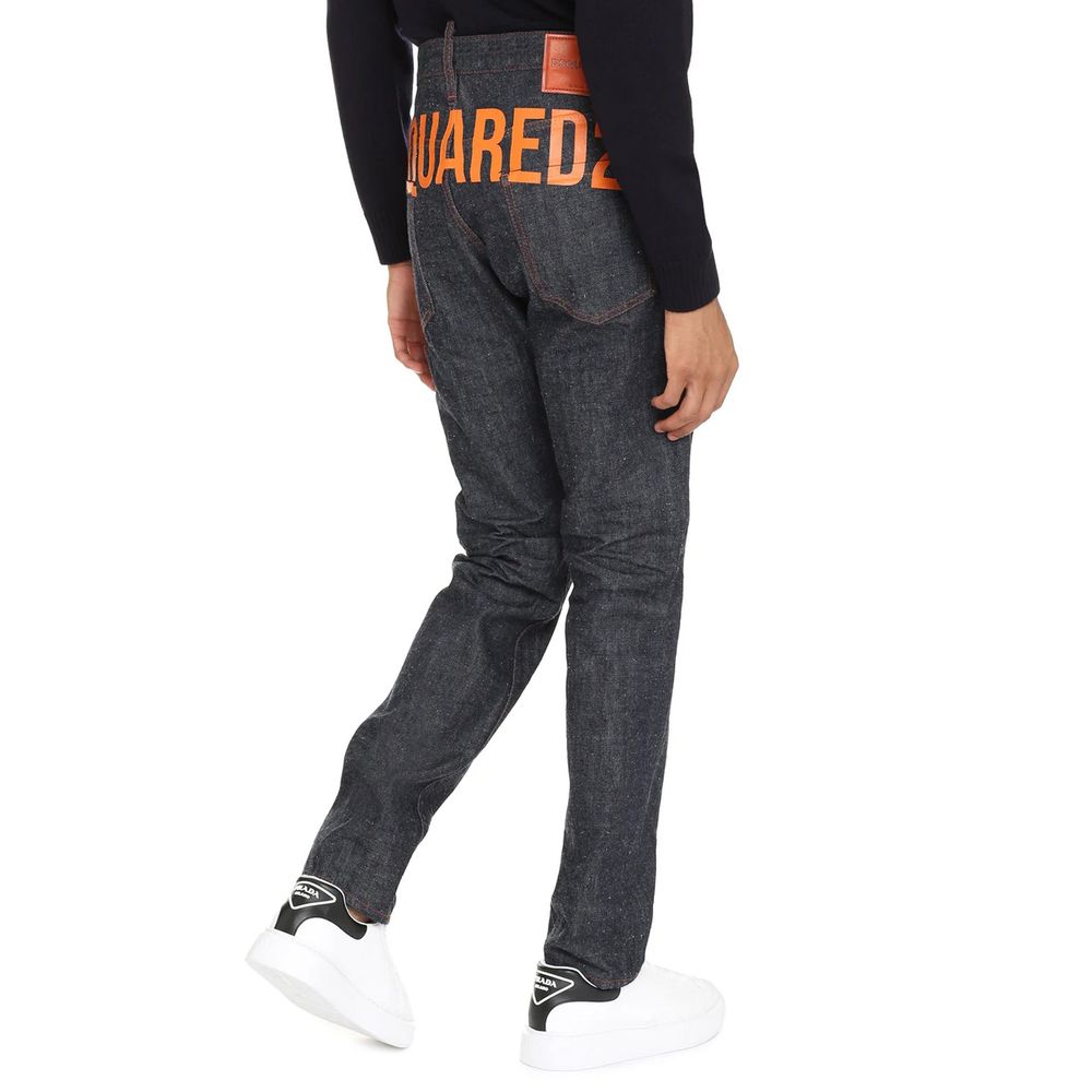 Dsquared² Blue Cotton Straight-Leg Men's Jeans