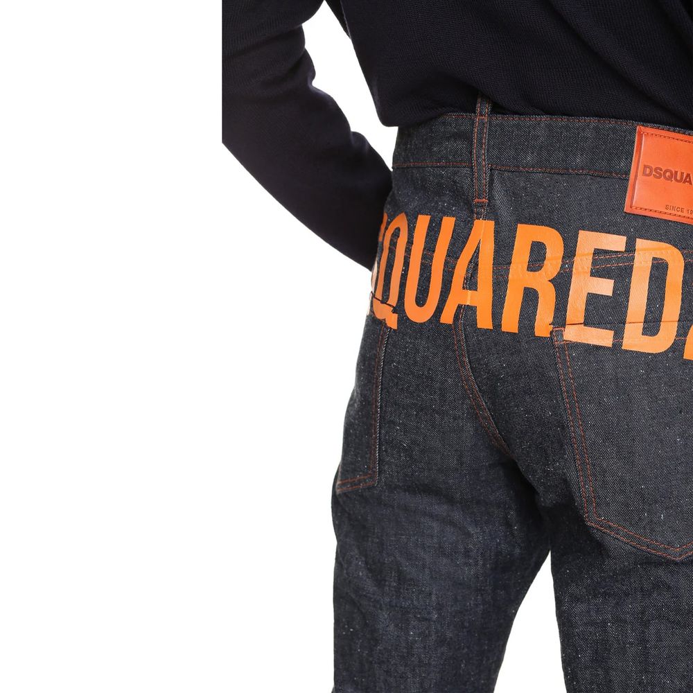 Dsquared² Blue Cotton Straight-Leg Men's Jeans