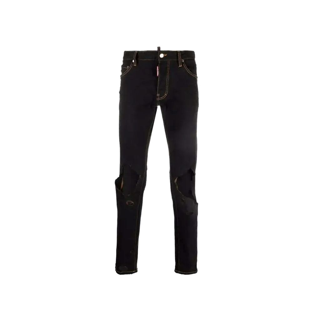 Dsquared² Black Cotton Jeans Men's Denim