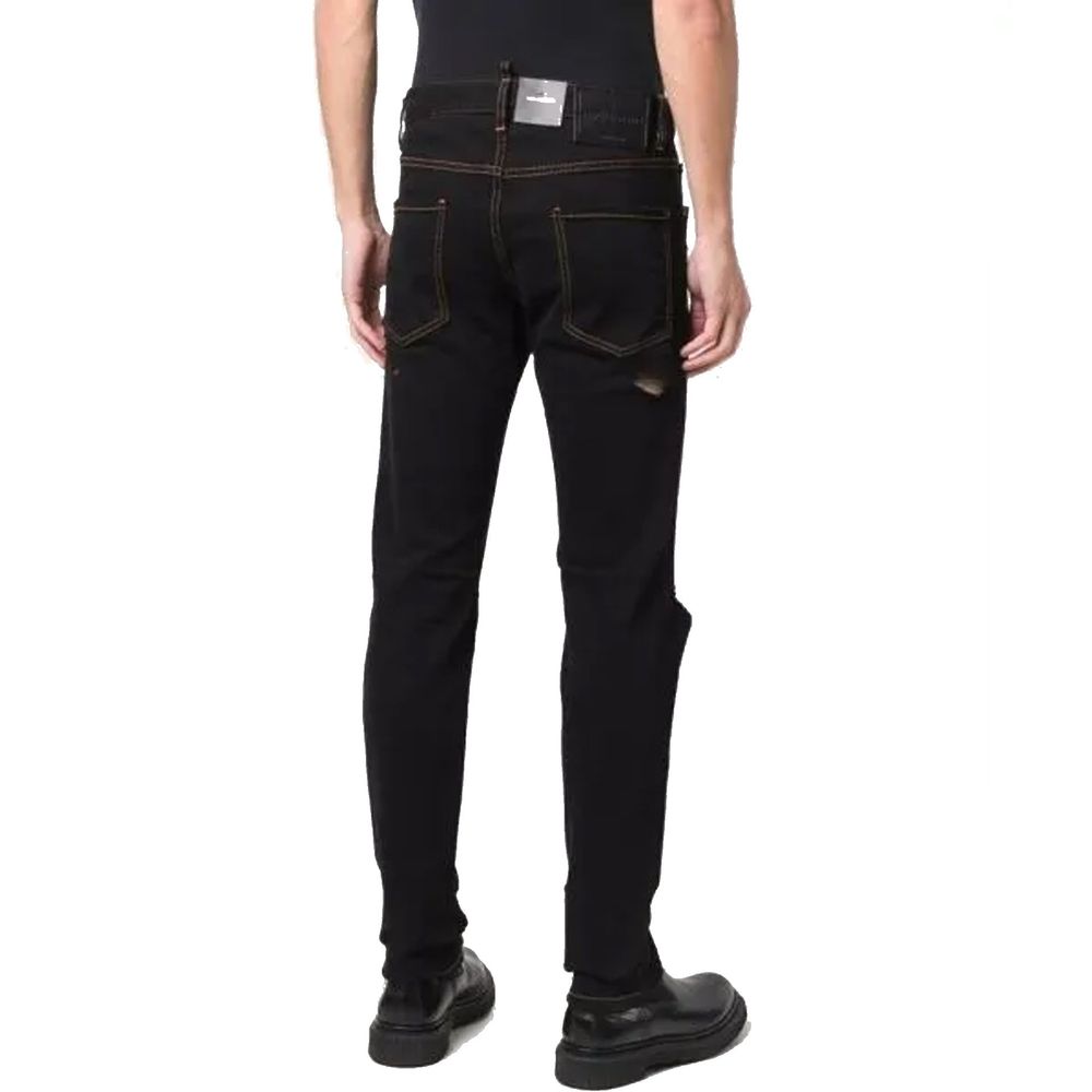 Dsquared² Black Cotton Jeans Men's Denim