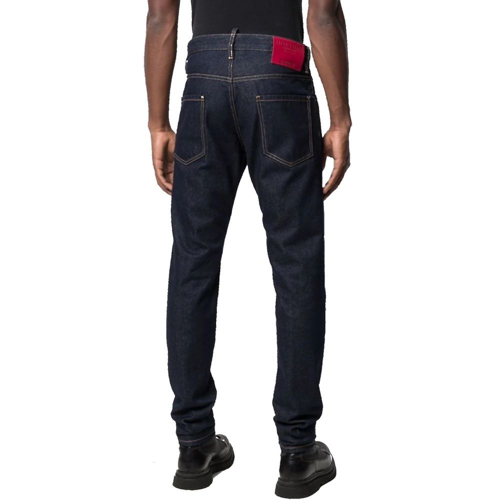 Dsquared² Blue Cotton Straight-Leg Men's Jeans