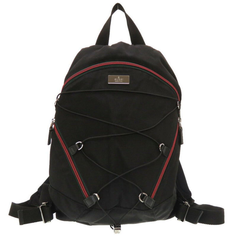 Gucci Black Canvas Backpack Bag (Pre-Owned)