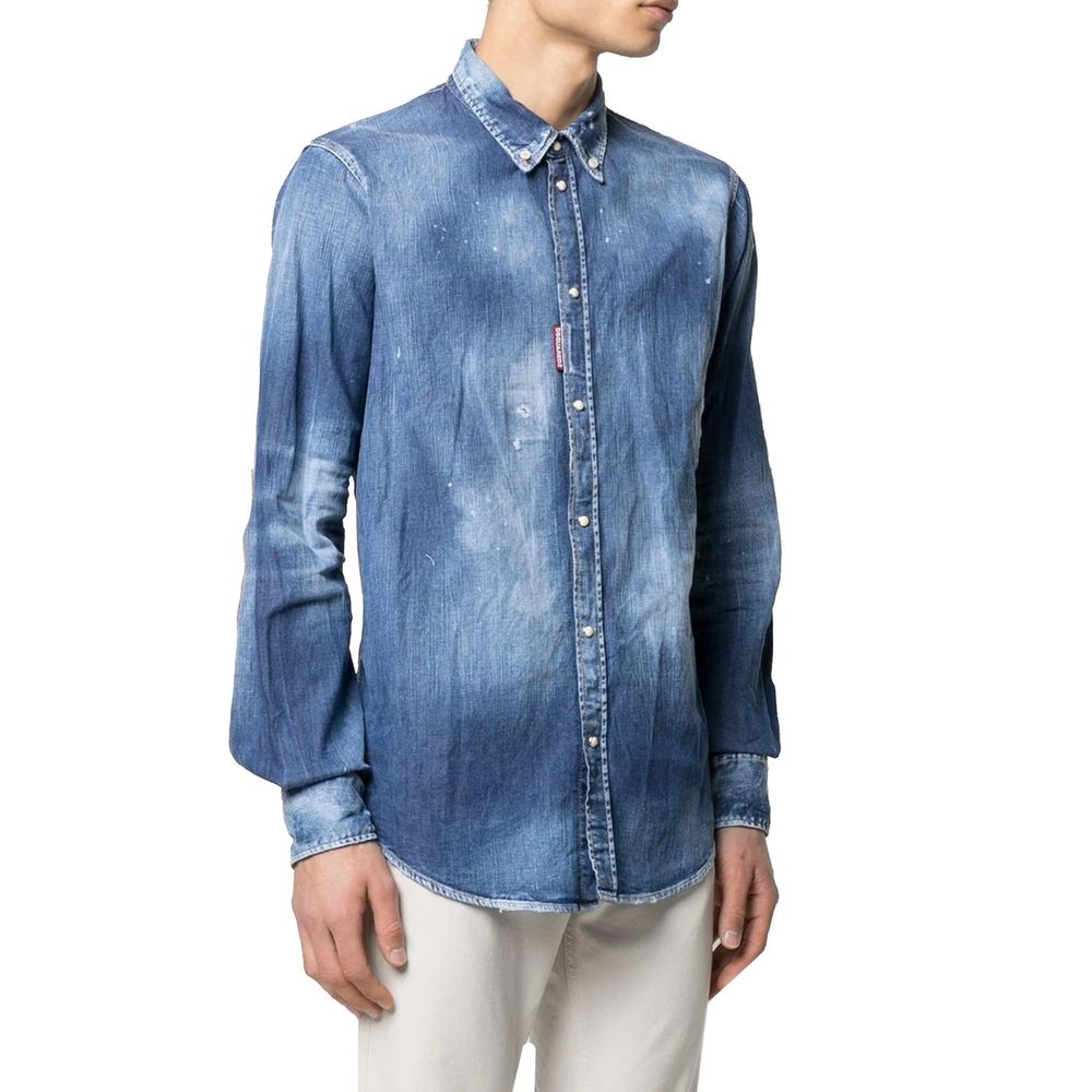 Dsquared² Blue Denim Men's Shirt