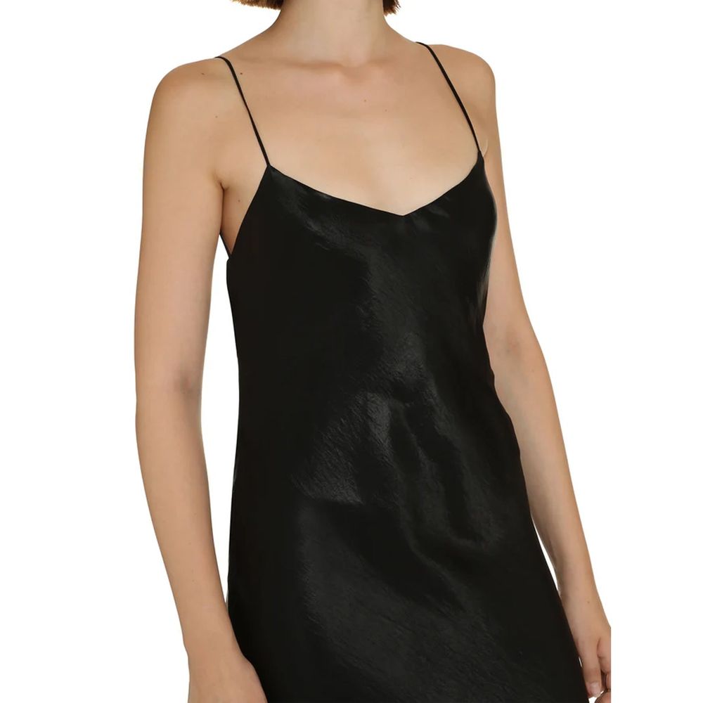 Saint Laurent Black Acetate Casual Women's Dress