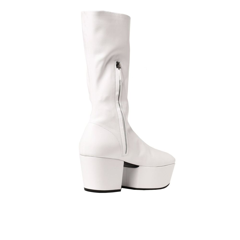 Prada White Polyethylene Lace-Up Women's Boots