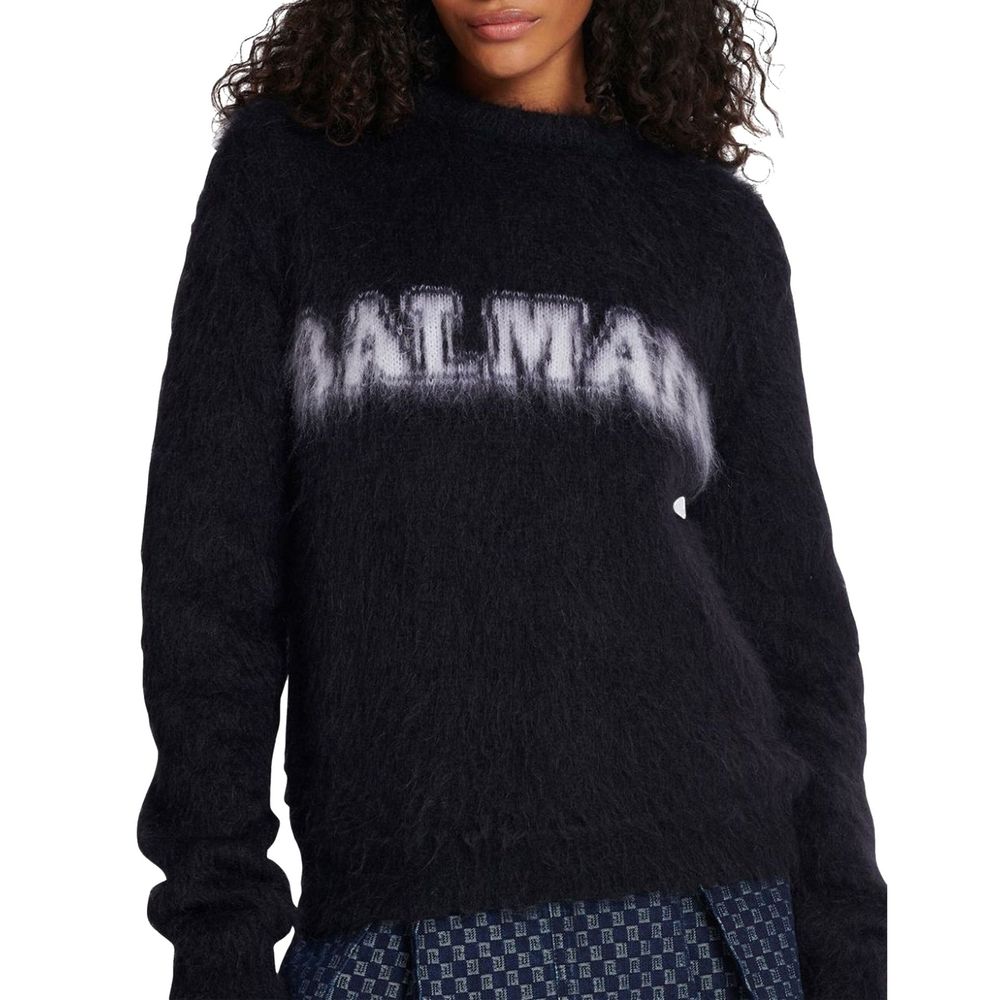 Balmain Black Mohair Women's Sweatshirt