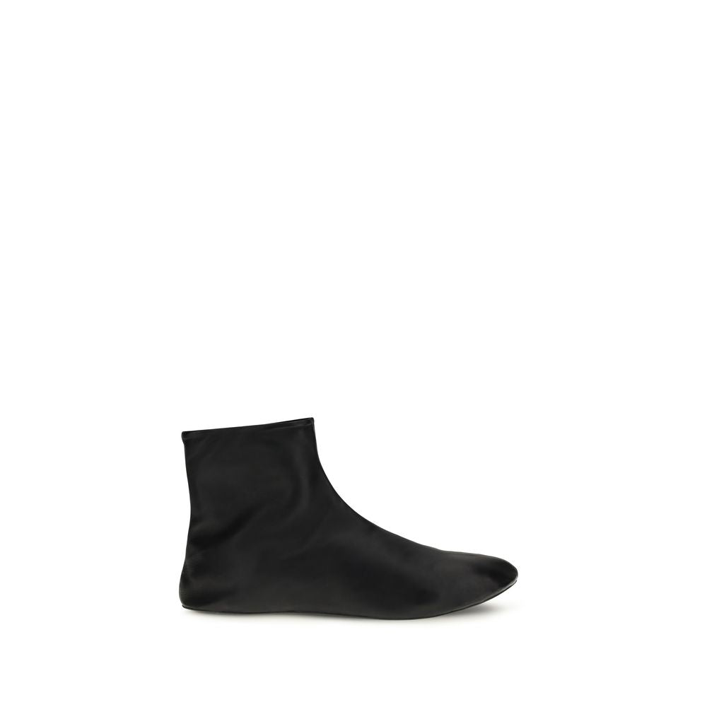 The Row Black Lamb Ovis Aries Aries Ankle Women's Boots