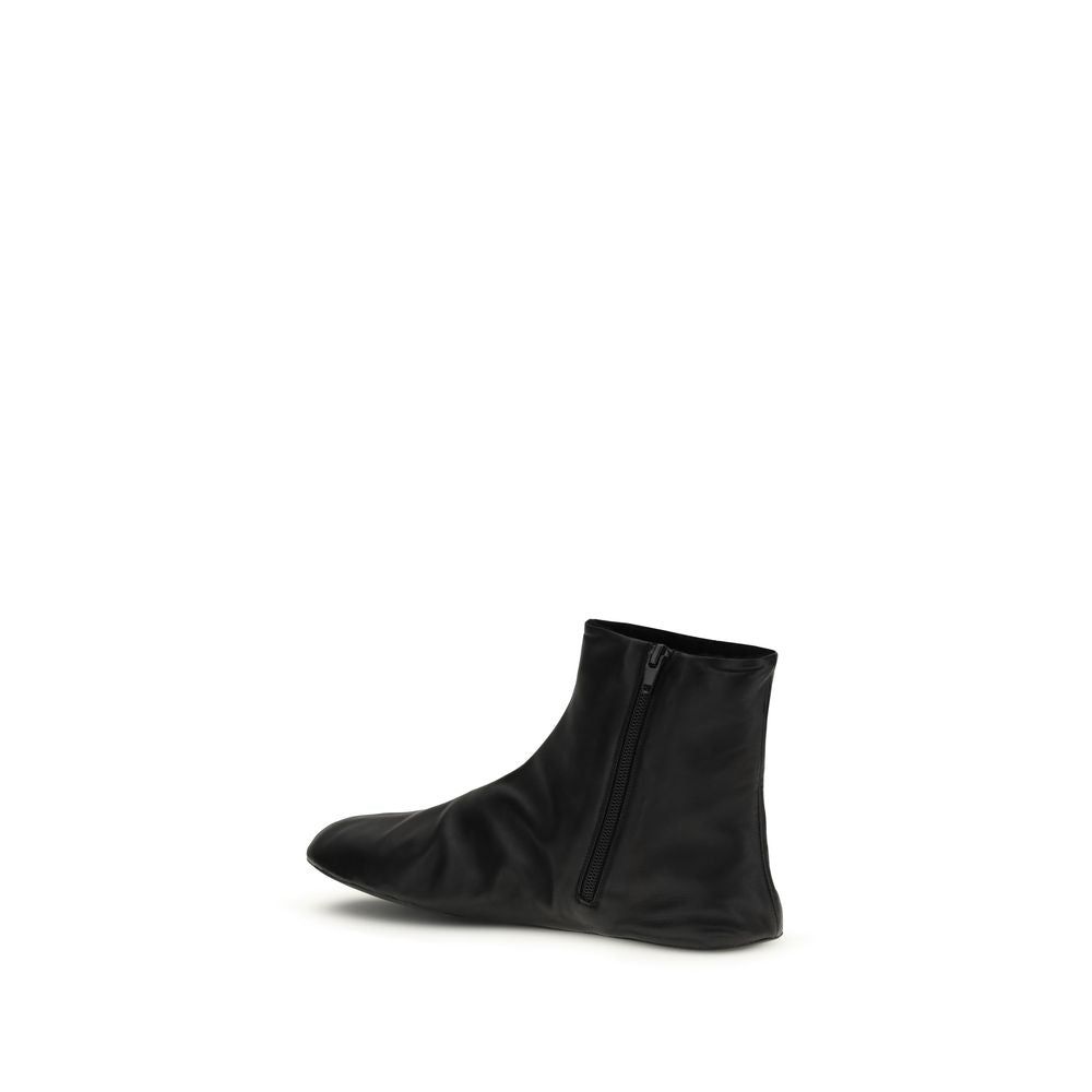 The Row Black Lamb Ovis Aries Aries Ankle Women's Boots