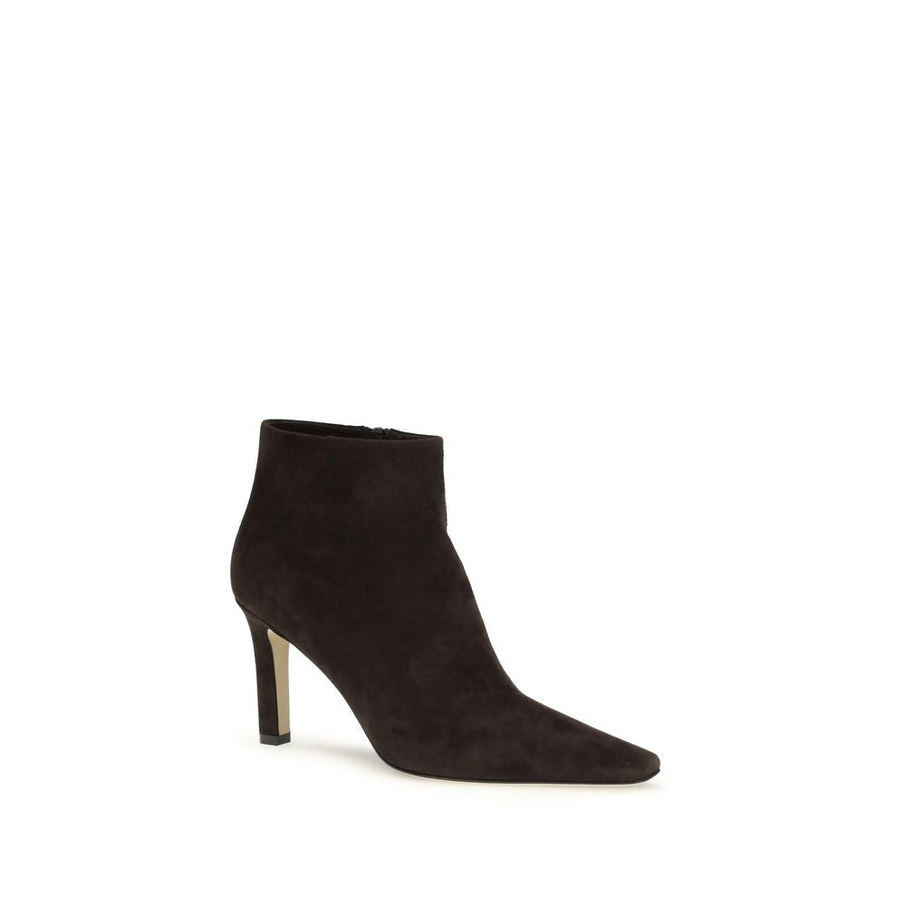 The Row Brown Lamb Leather Ankle Women's Boots