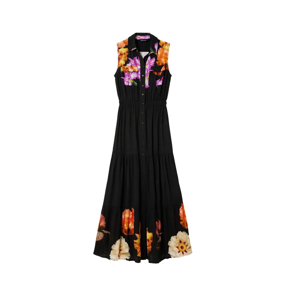 Desigual Black Viscose Casual Women's Dress
