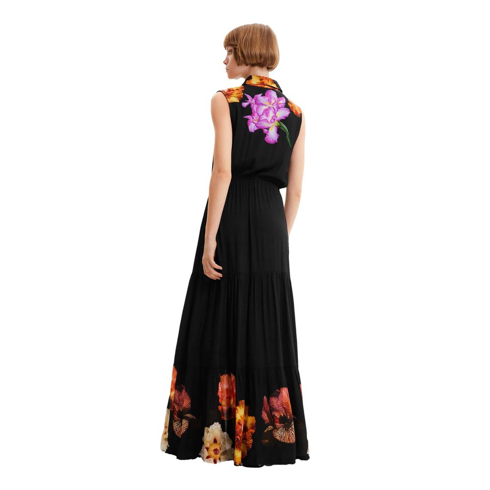 Desigual Black Viscose Casual Women's Dress