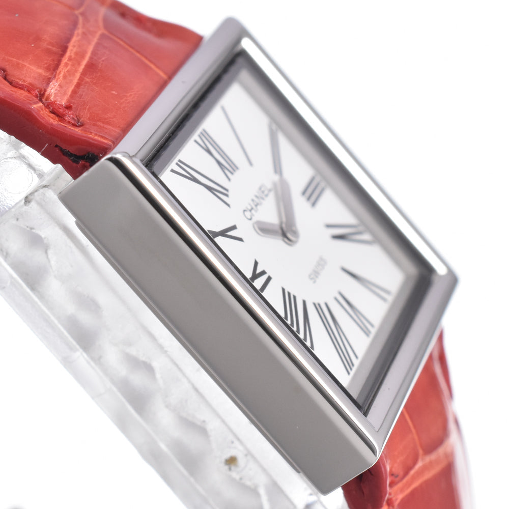Chanel Vintage Mademoiselle Quartz Leather & Steel Watch (Pre-Owned)