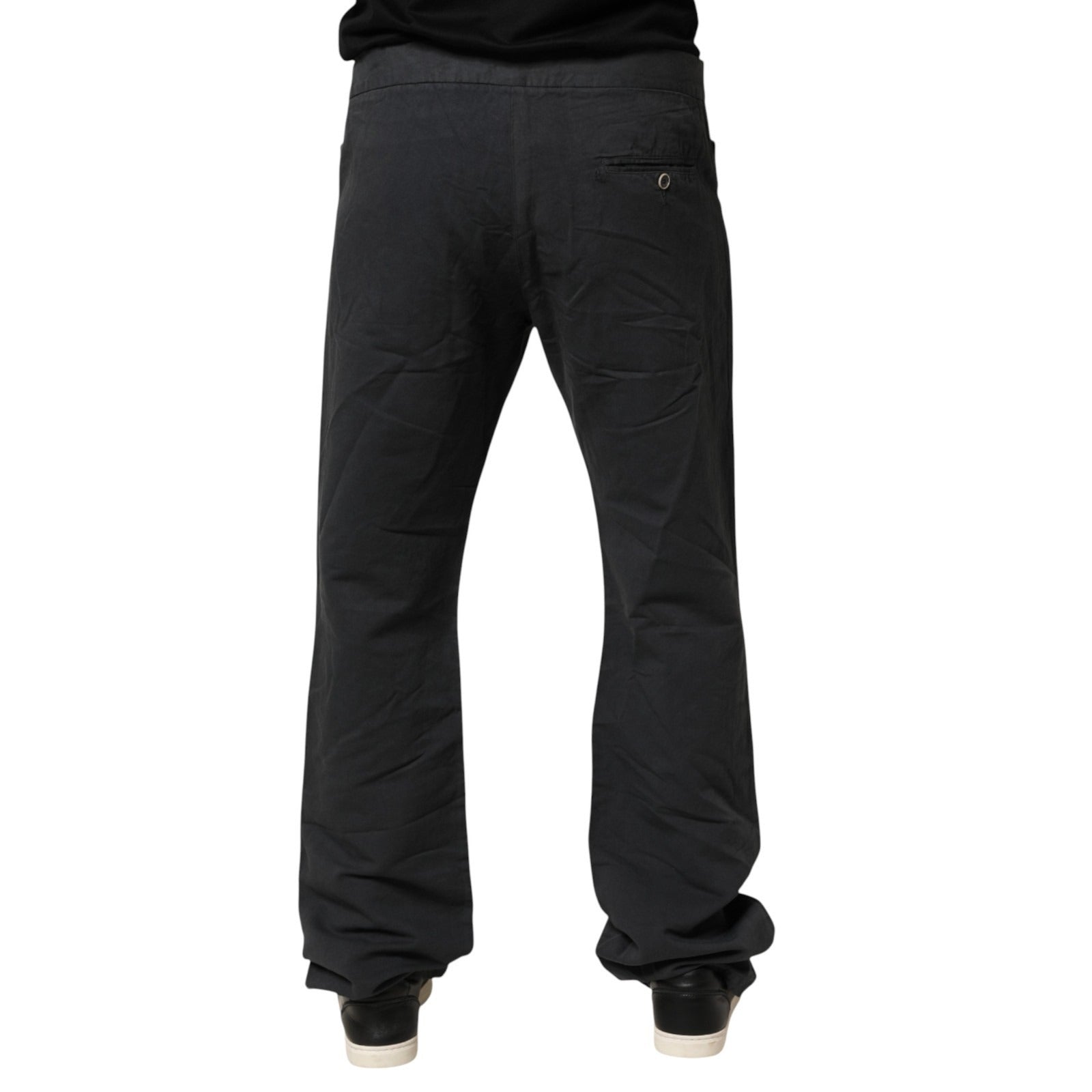 Just Cavalli Black Straight Fit Mid Waist Denim Trouser Men's Jeans