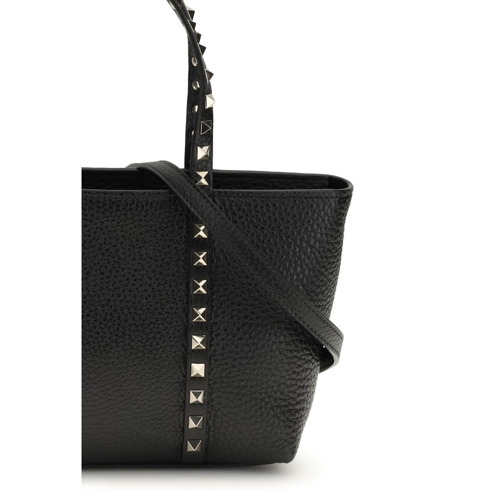Valentino Garavani Black Calf Leather Bos Taurus Shoulder Women's Bag
