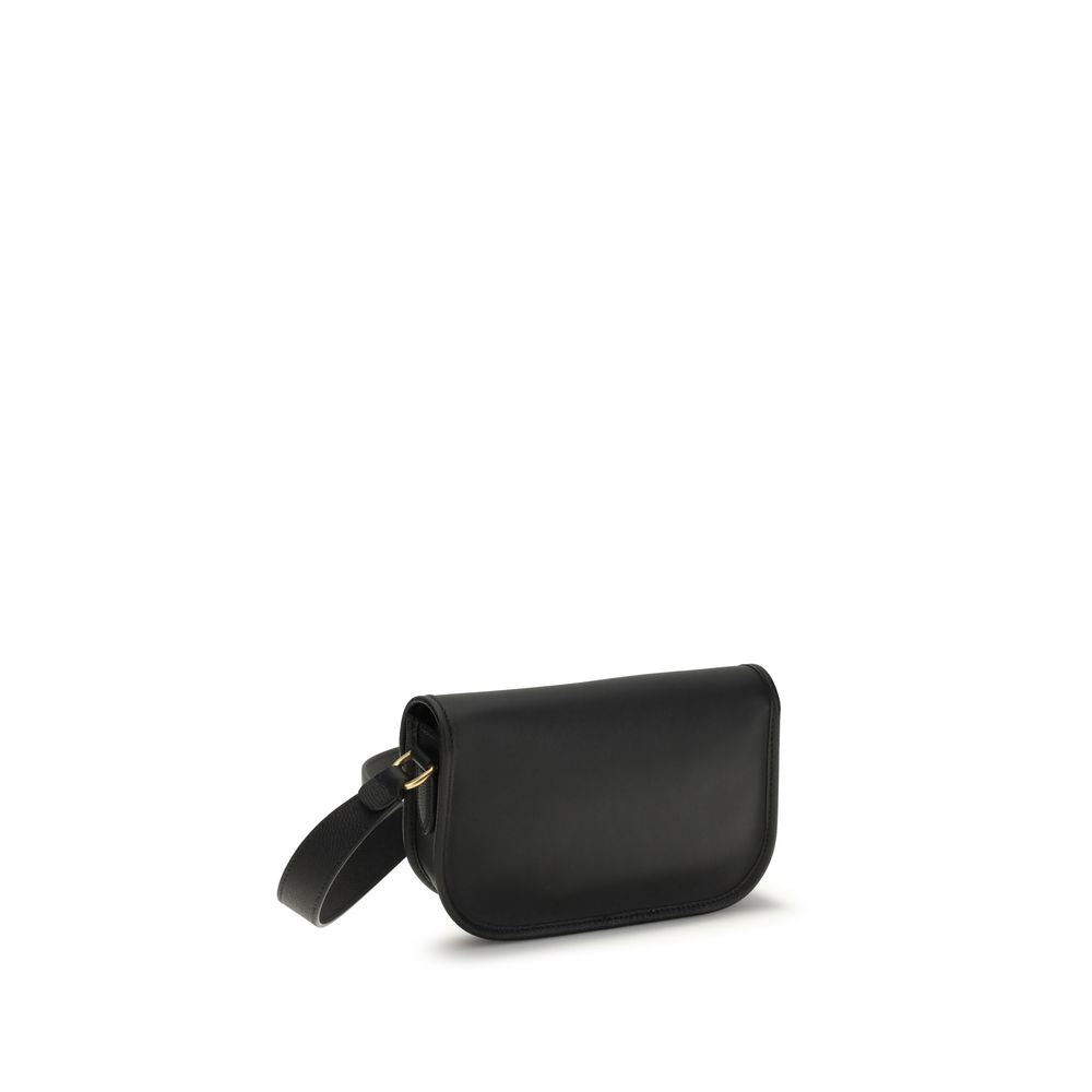 Valentino Garavani Black Calf Leather Bos Taurus Shoulder Men's Bag