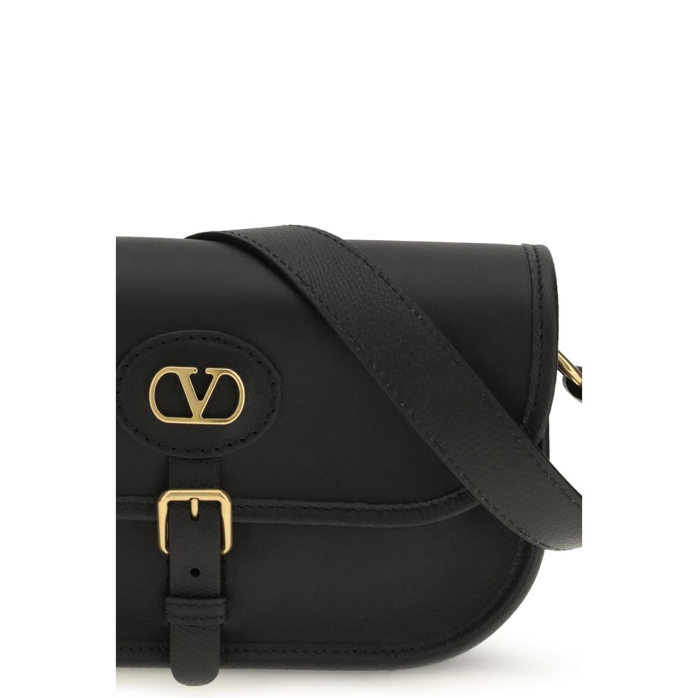 Valentino Garavani Black Calf Leather Bos Taurus Shoulder Men's Bag
