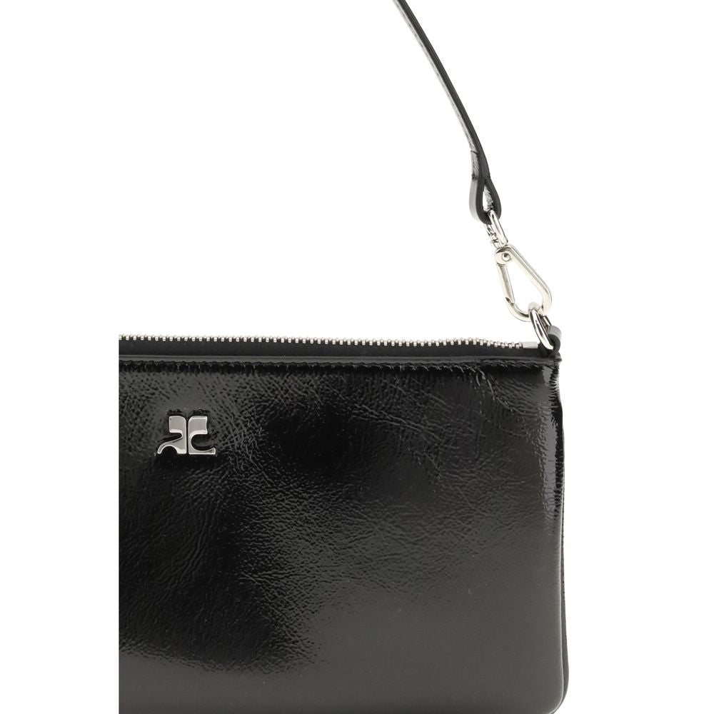 Courrèges Black Cowhide Shoulder Women's Bag