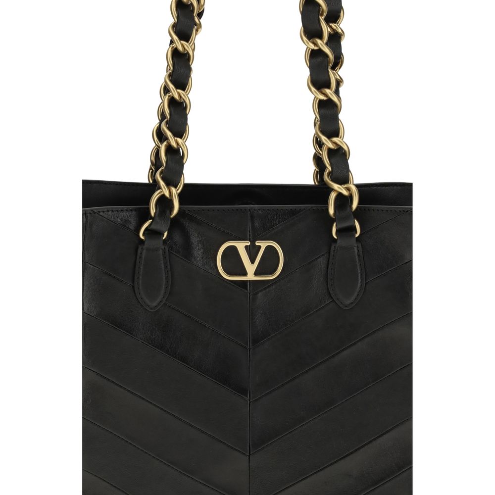 Valentino Garavani Black Napa Leather / Calf Bos Taurus Shoulder Women's Bag