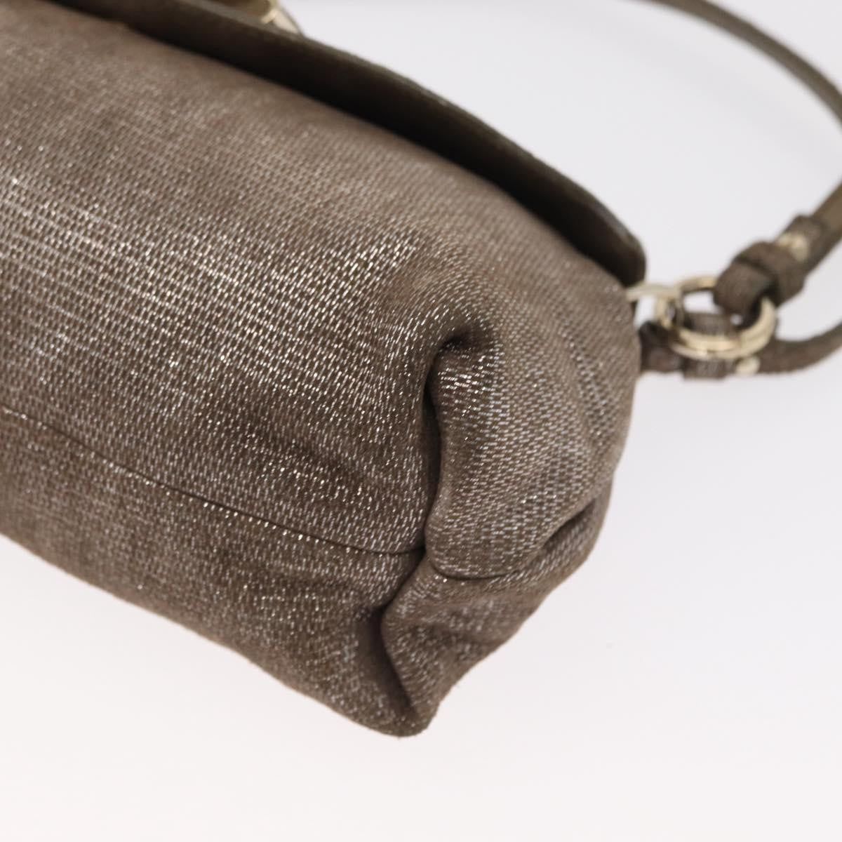 Chloe Lily Canvas Silver Canvas Handbag (Pre-Owned)