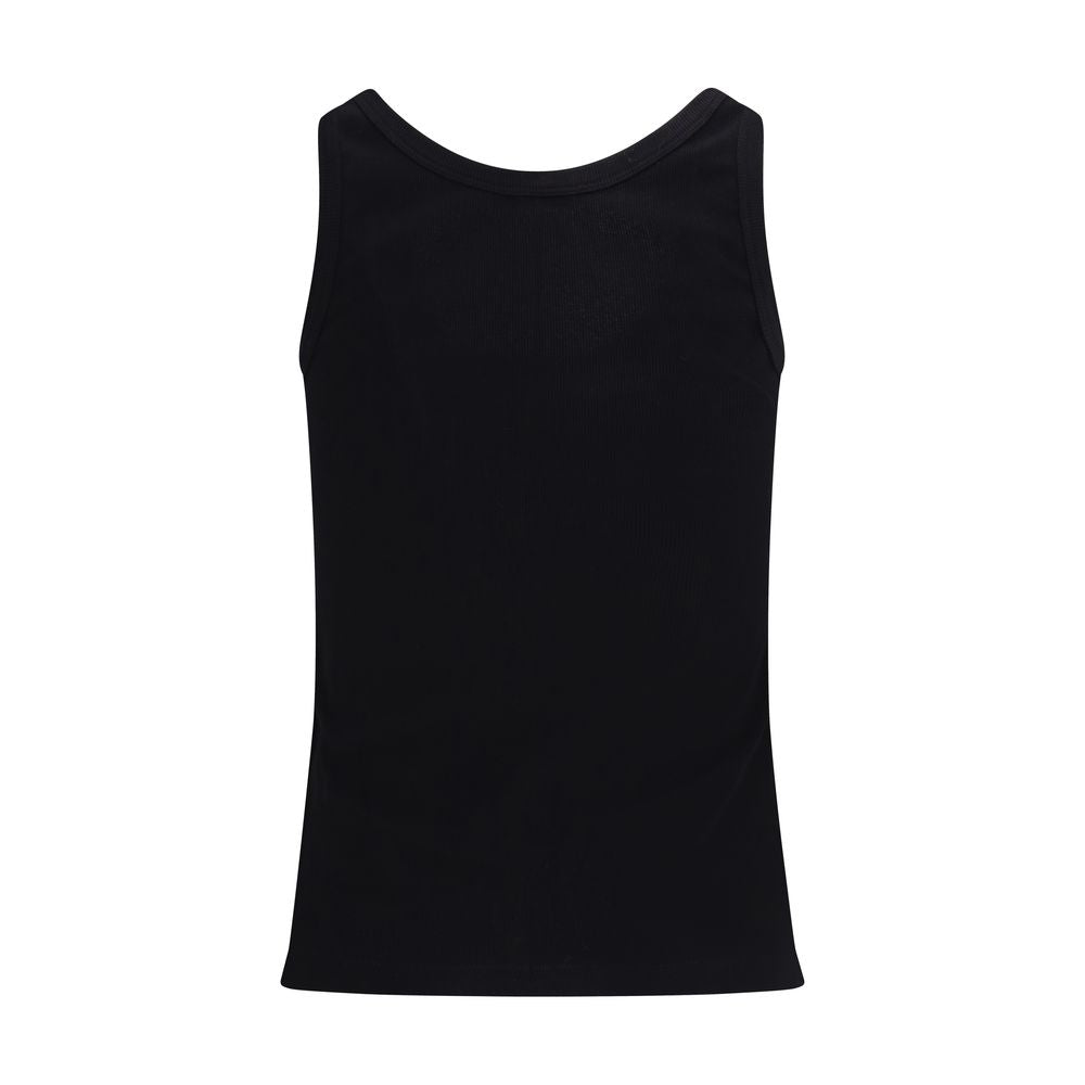 Versace Black Cotton Tank Women's Tops