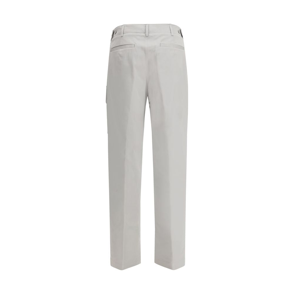 Fendi Silver Cotton Cargo Men's Pants