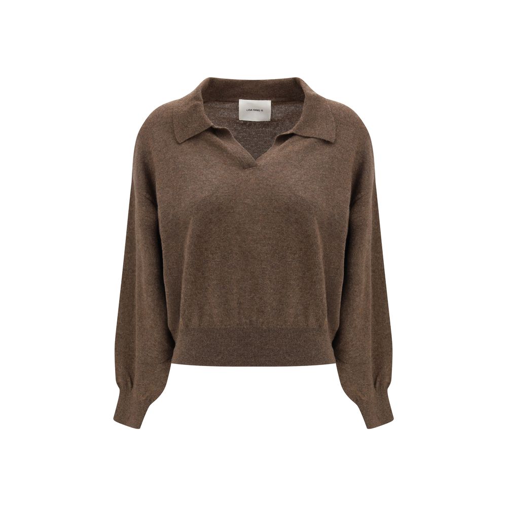 Lisa Yang Brown Cashmere Women's Sweatshirt
