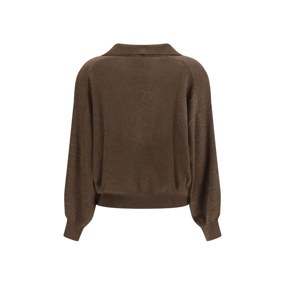 Lisa Yang Brown Cashmere Women's Sweatshirt