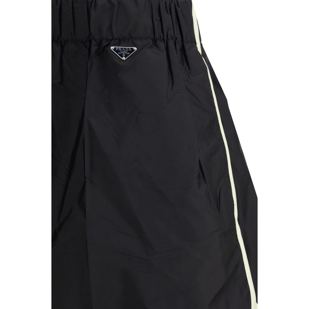 Prada Black Recycled Polyamide Bermuda Women's Shorts