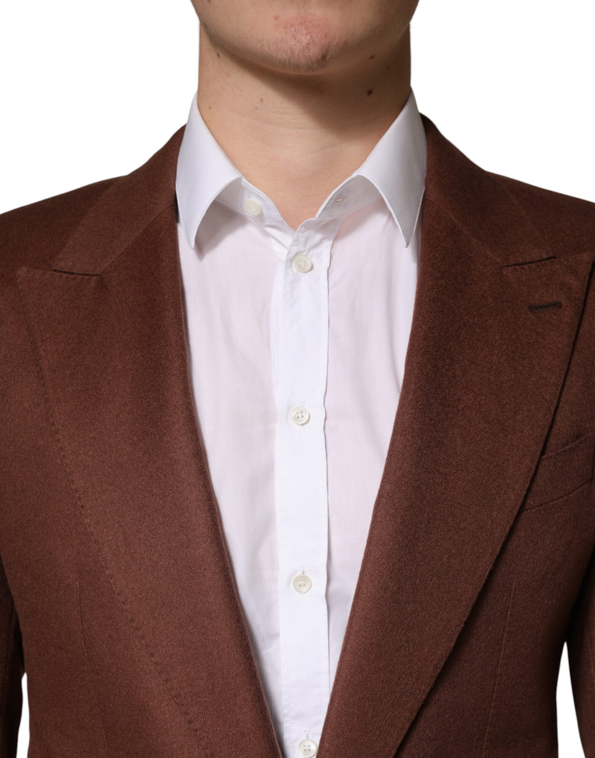 Dolce & Gabbana Brown Cashmere Single Breasted Jacket Men's Blazer