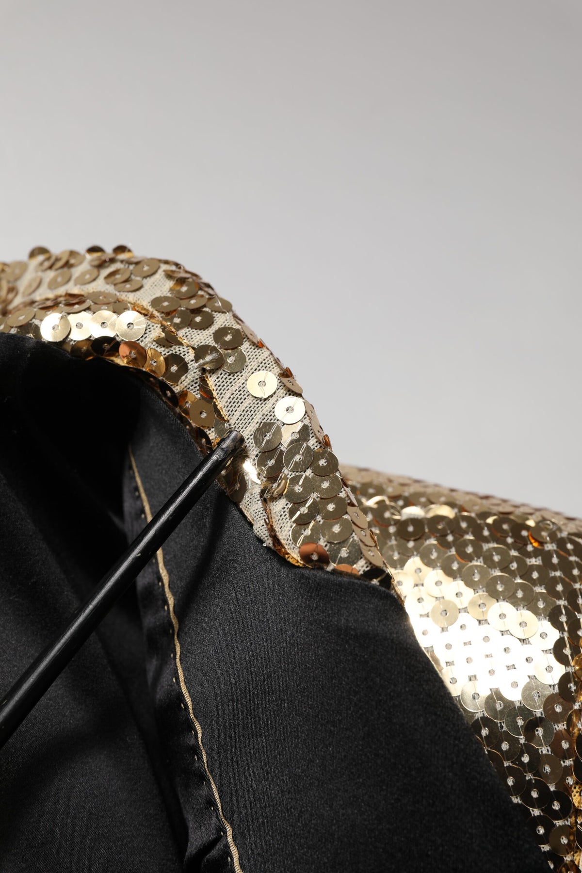 Dolce & Gabbana Gold Sequined Double Breasted Jacket Men's Blazer (Pre-Owned)