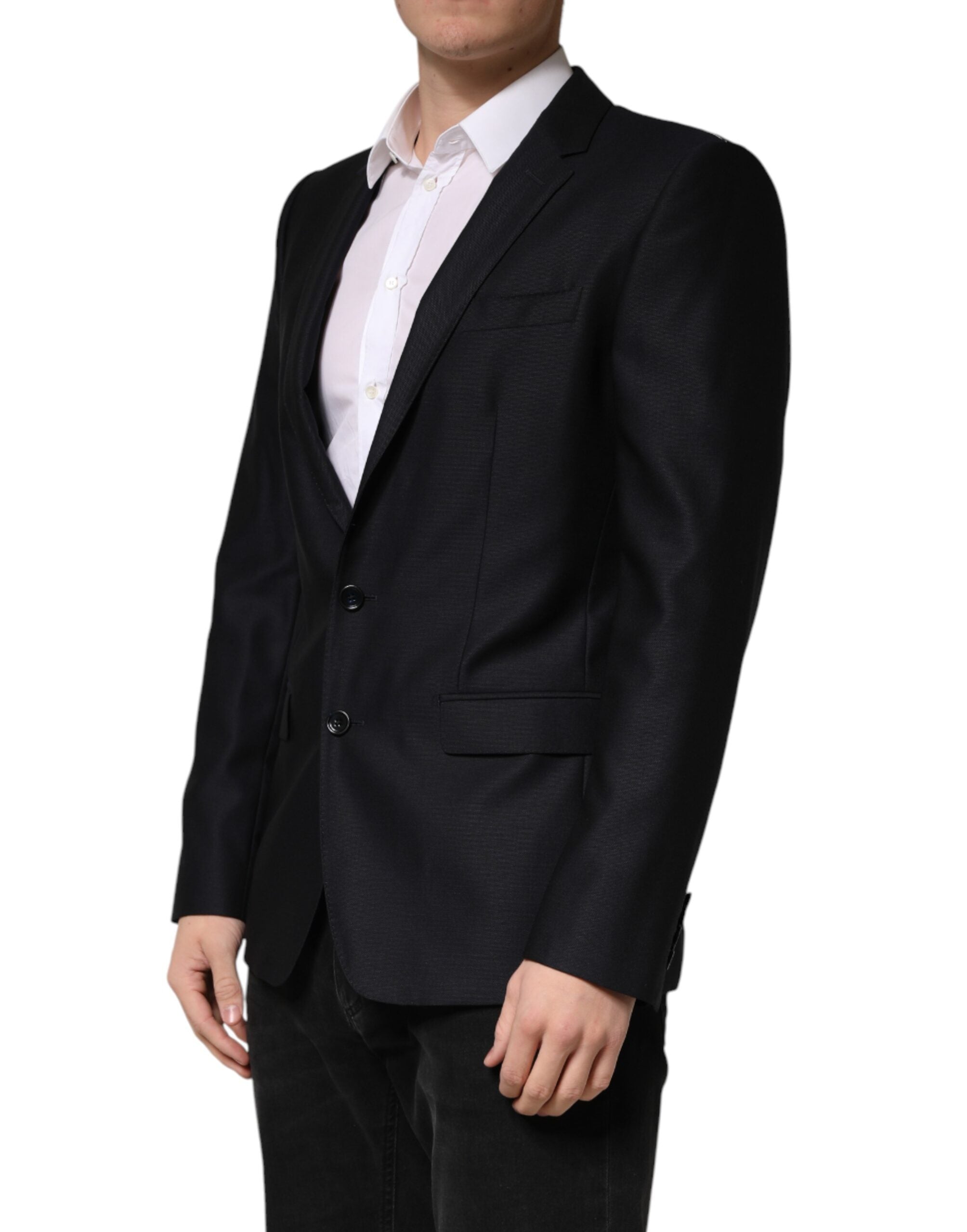 Dolce & Gabbana Blue MARTINI Single Breasted Jacket Women's Blazer