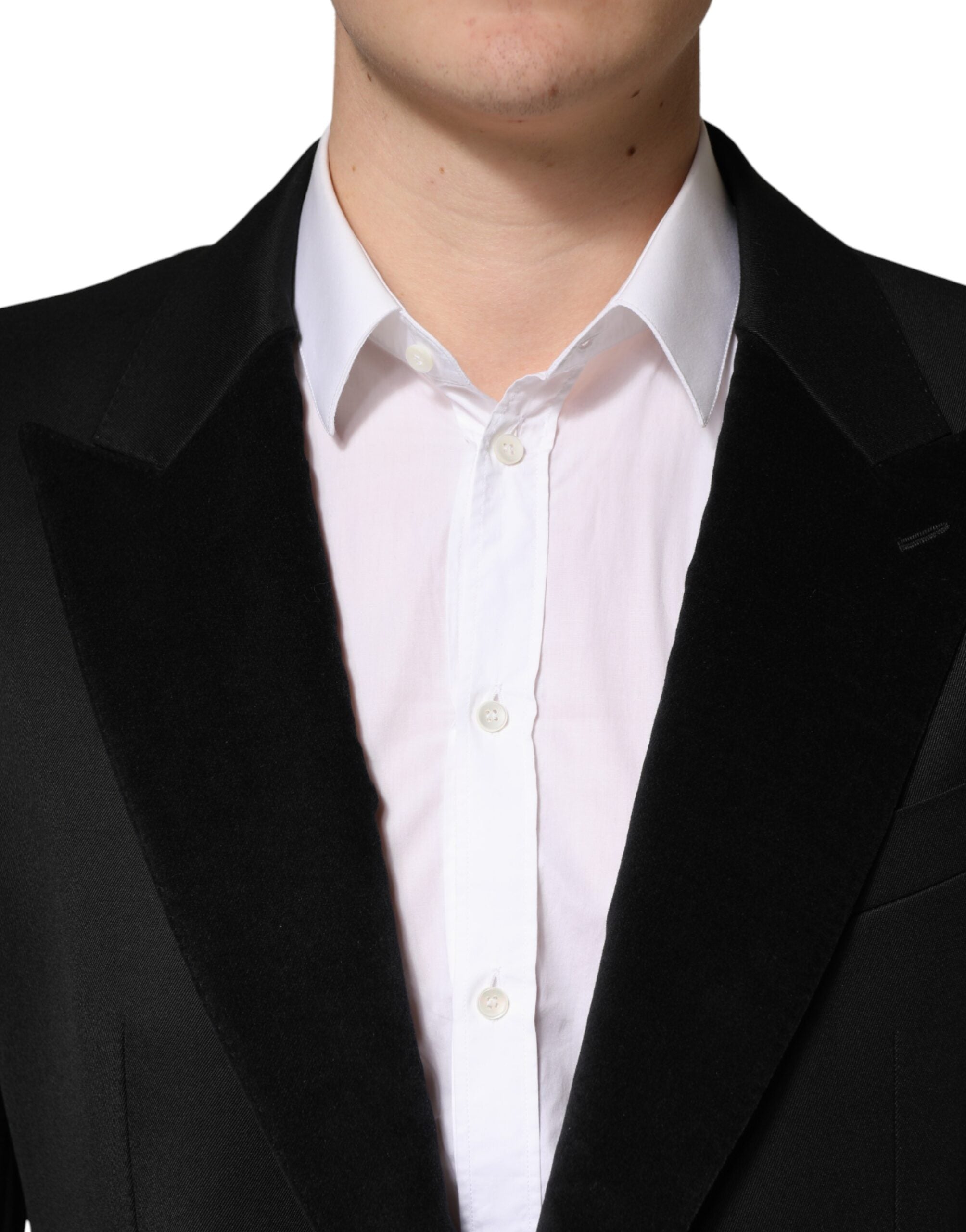 Dolce & Gabbana Black Wool Single Breasted Jacket Men's Blazer (Pre-Owned)