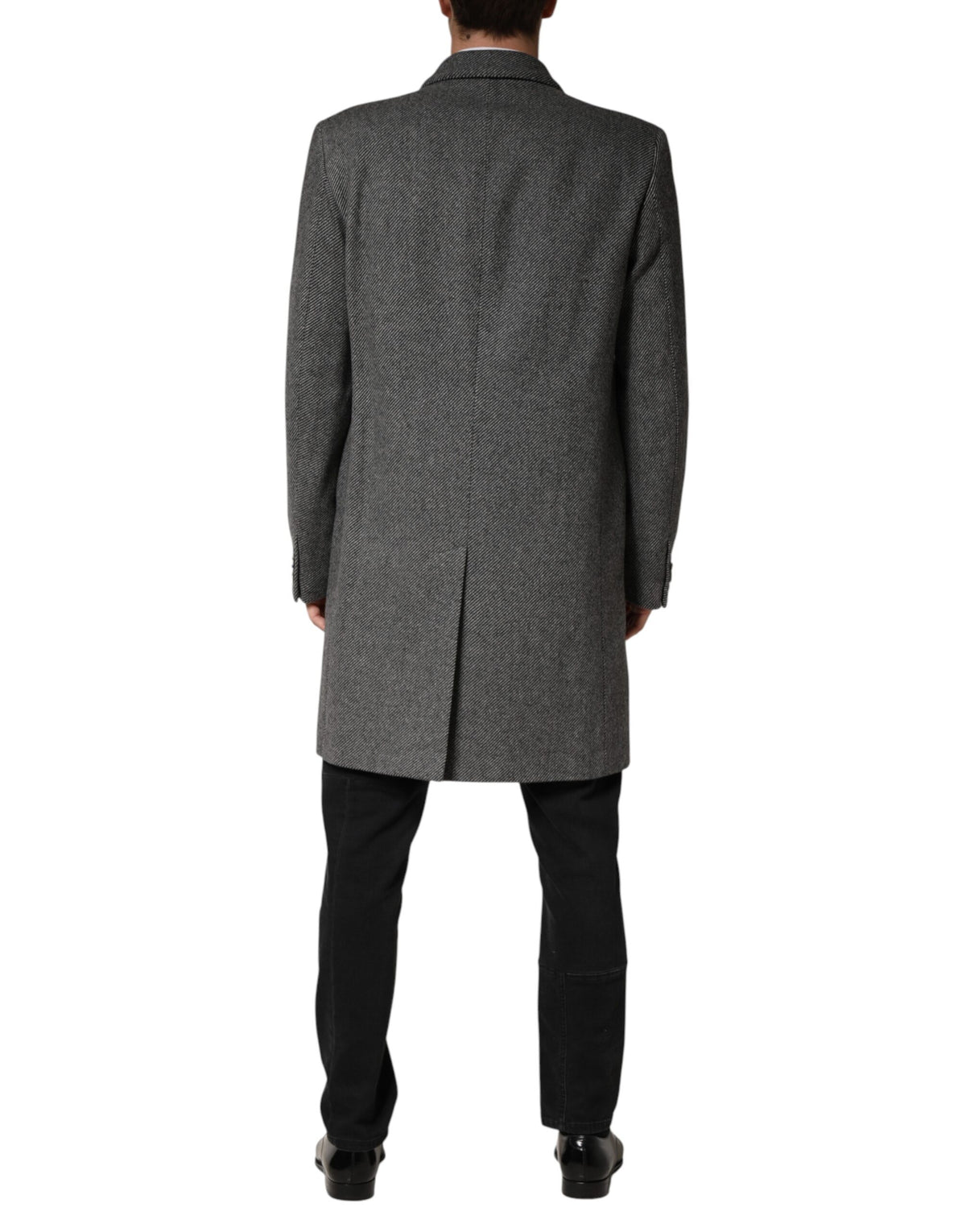 Dolce & Gabbana Gray Single Breasted Men Trench Coat Men's Jacket