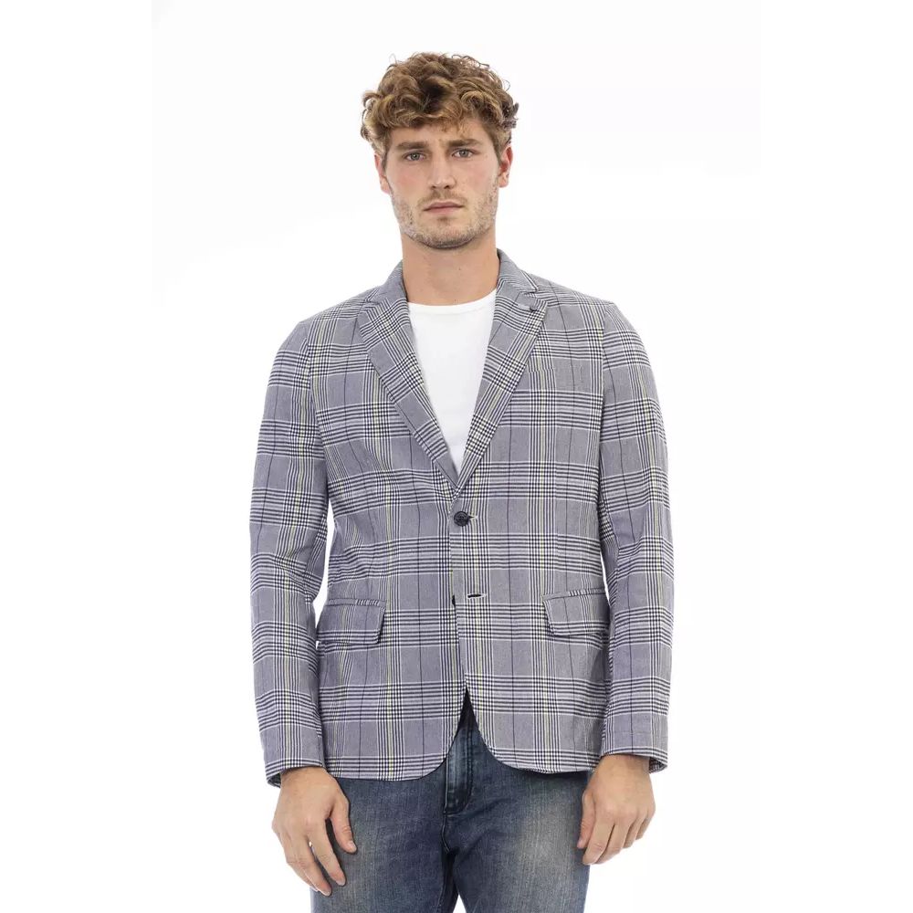 Distretto12 Blue Polyester Men's Blazer