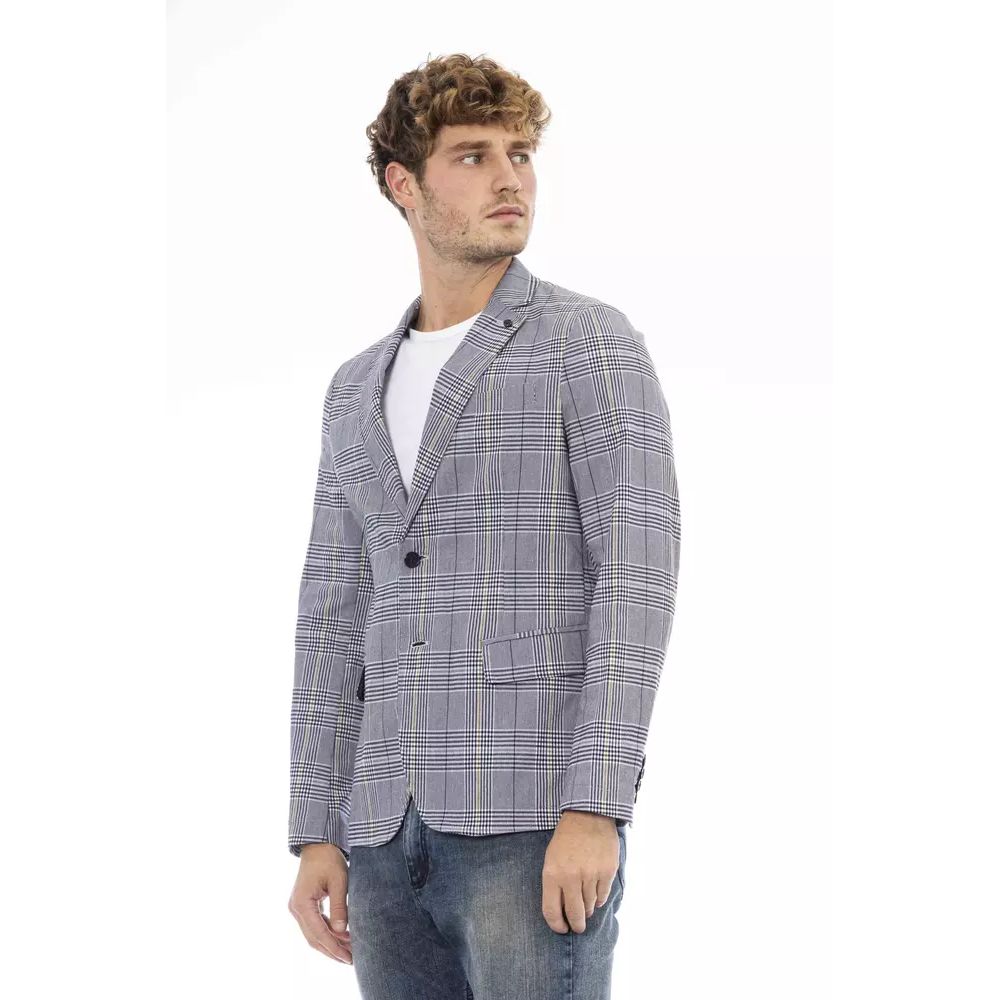 Distretto12 Blue Polyester Men's Blazer