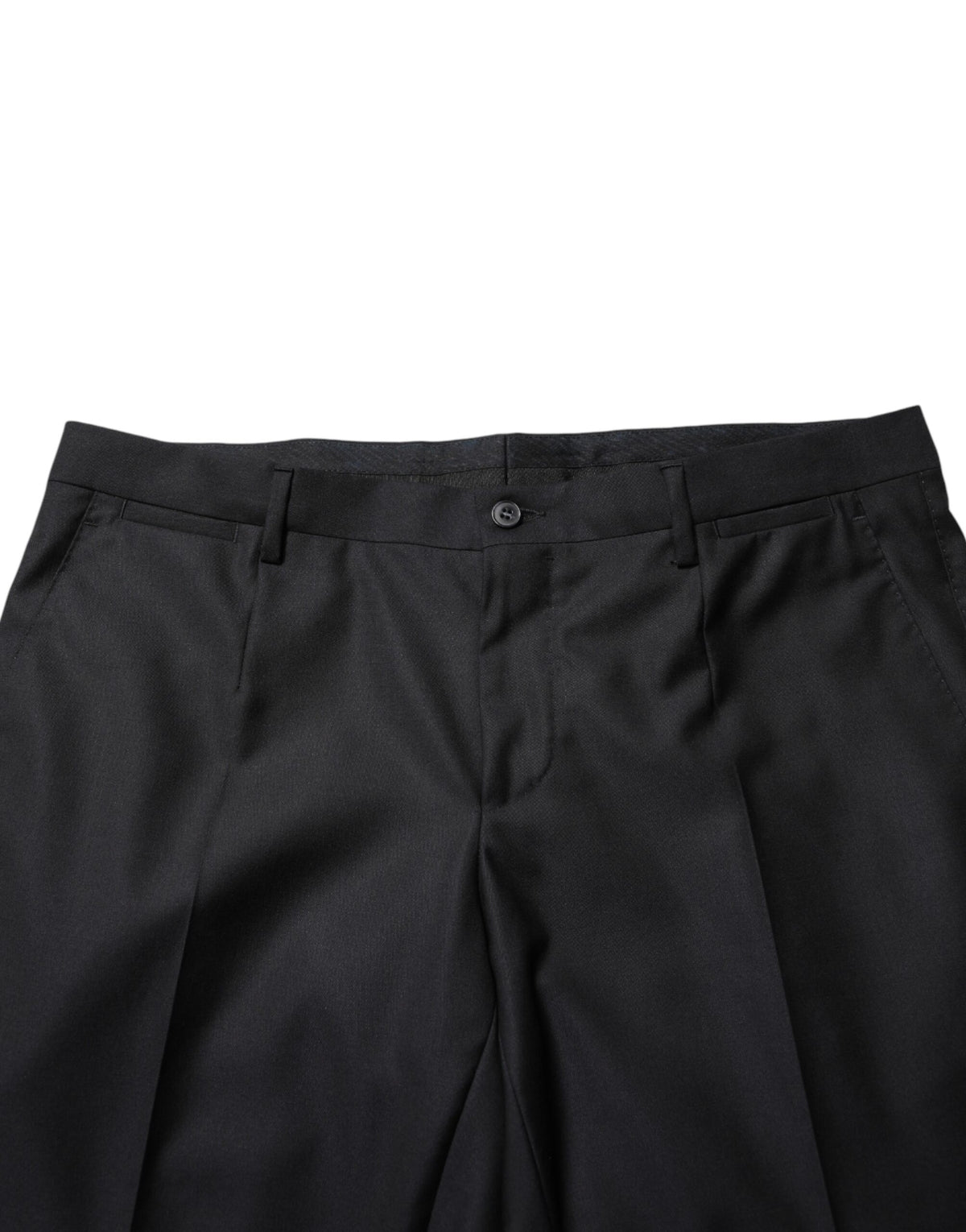 Dolce & Gabbana Black Wool Skinny Dress Formal Trouser Men's Pants (Pre-Owned)
