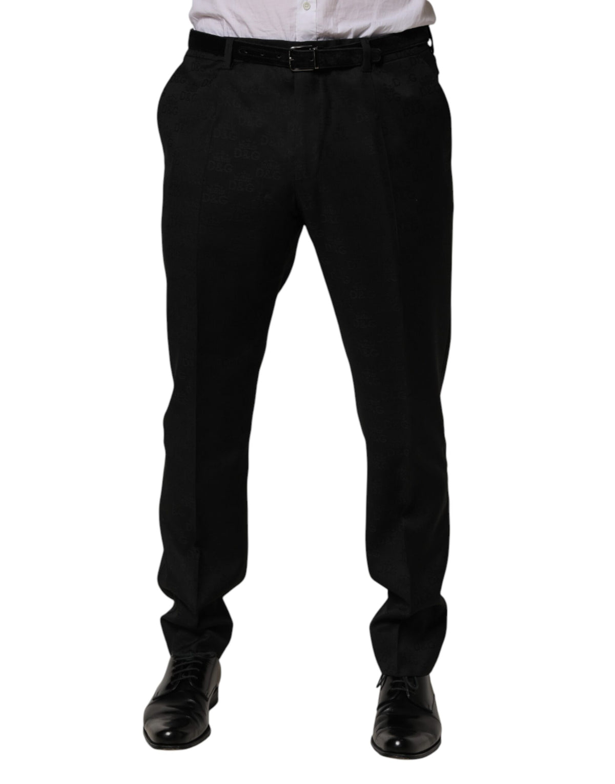 Dolce & Gabbana Black Wool Skinny Dress Formal Trouser Men's Pants