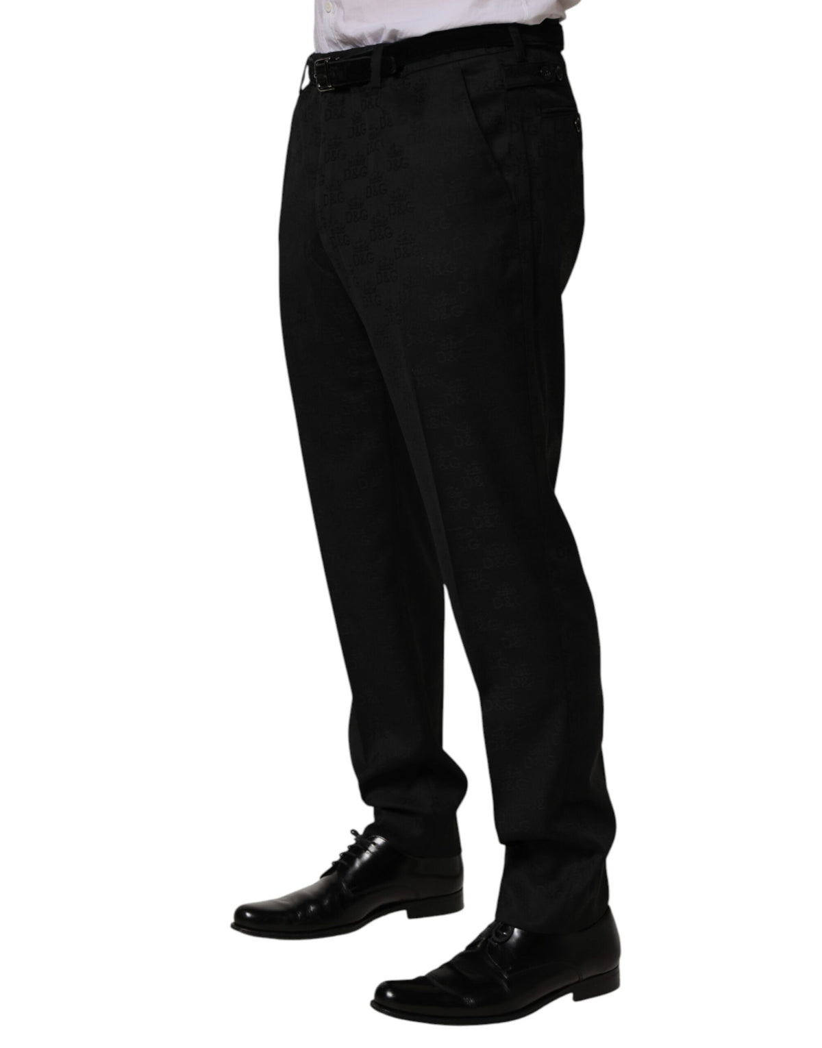 Dolce & Gabbana Black Wool Skinny Dress Formal Trouser Men's Pants