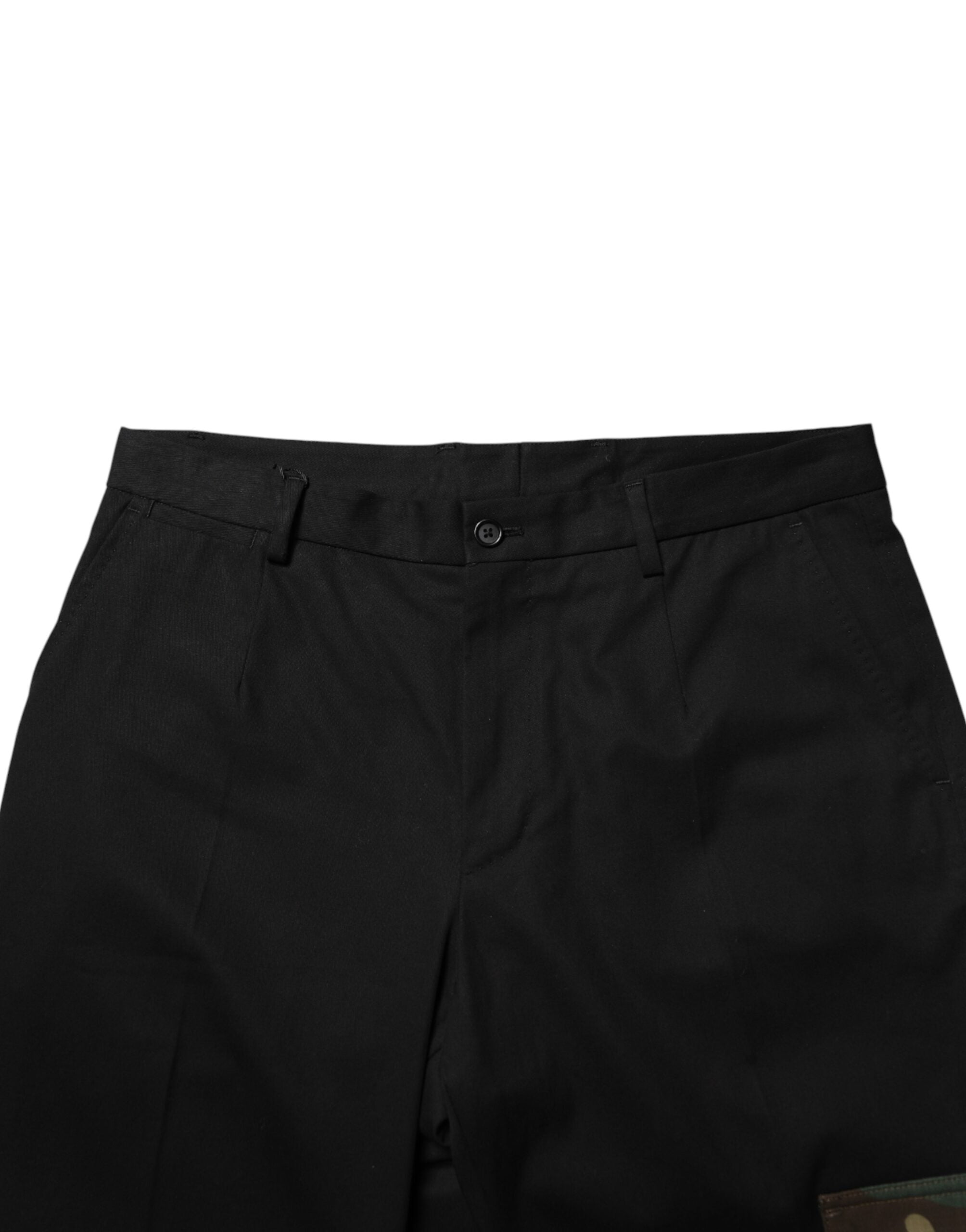 Dolce & Gabbana Black Cotton Skinny Dress Cargo Trouser Men's Pants
