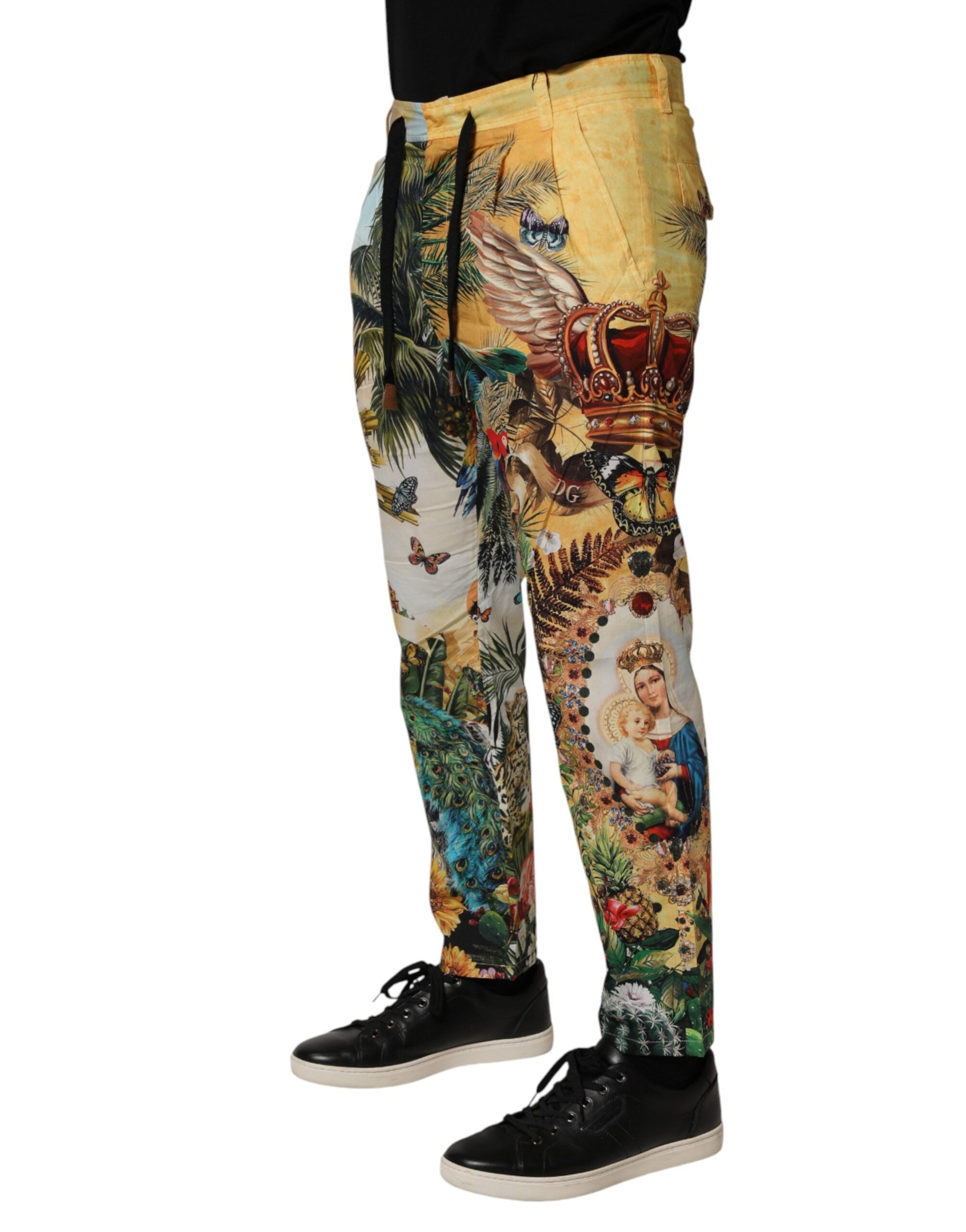 Dolce & Gabbana Multicolor Tropical King Lounge Trouser Men's Pants
